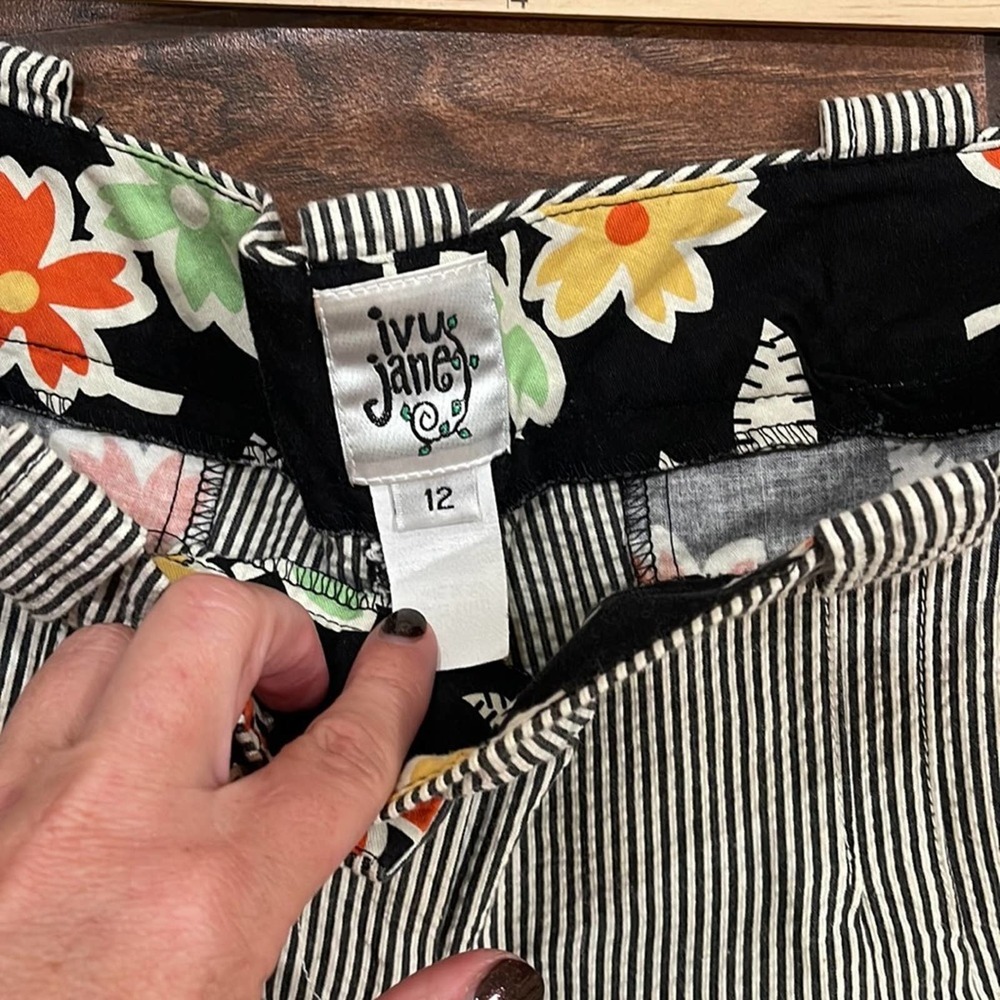 Ivy Jane Seersucker Wide Leg Pant - Picture 4 of 5